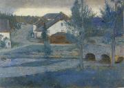Fernand Khnopff In Fosset The Entrance to the village oil painting
